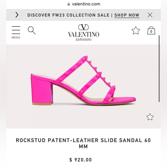 Valentino Shoes - VALENTINO Rockstud Patent Leather Sandals 💝